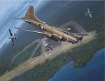 The Old Man’s Ordeal a B-17 painting by Jack Fellows